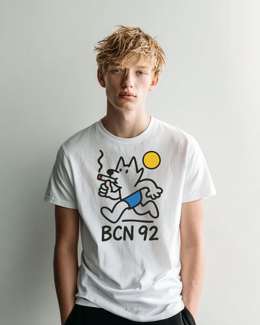 Camiseta Unisex "BCN '92" Heavy Cotton 180 g — Blanco | Edición TAV®