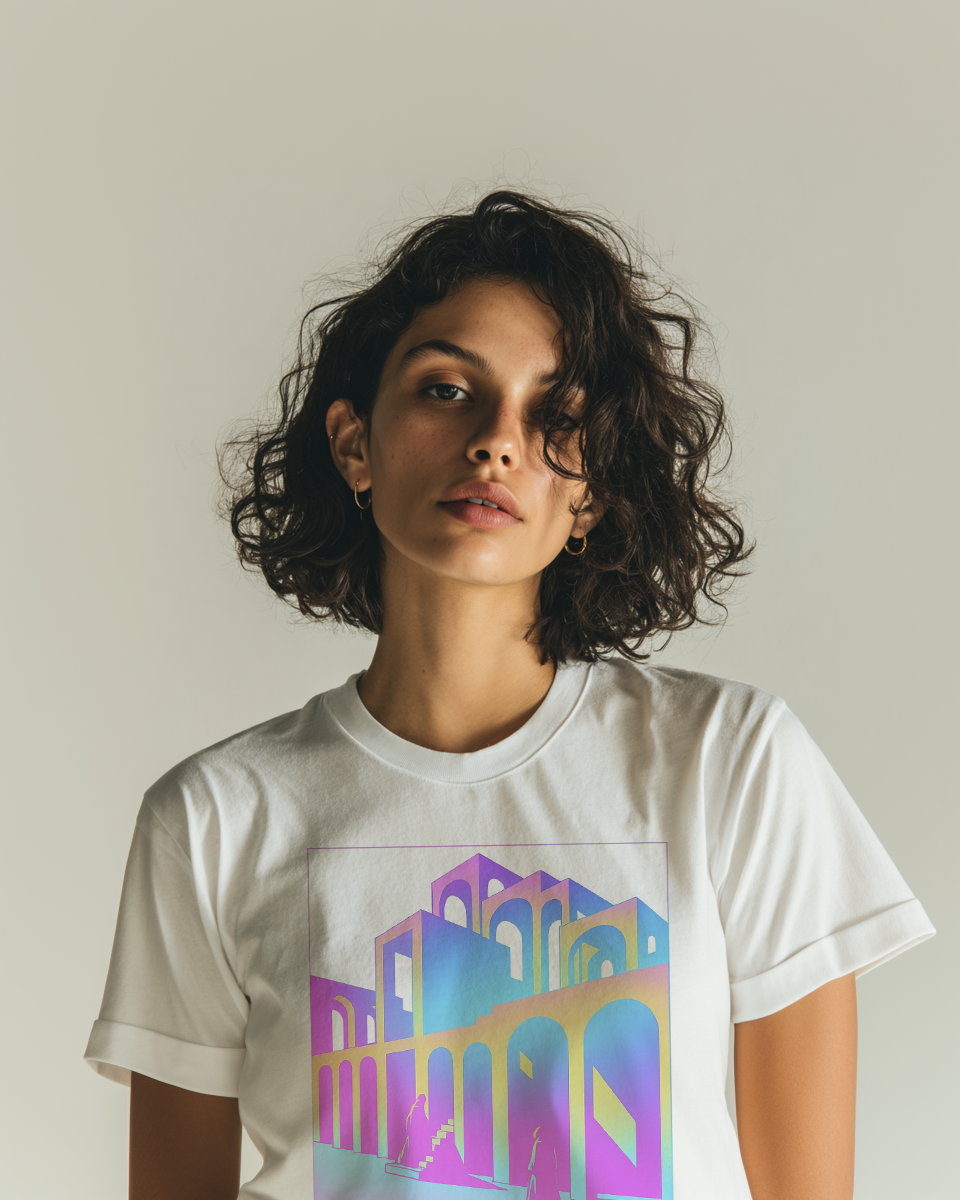 Camiseta de cuello redondo "ESPAI CORBERO" unisex alta densidad
