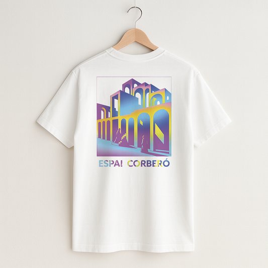 Camiseta Unisex "Espai Corberó" back- Heavy Cotton 180 g — Blanco | Edición TAV®