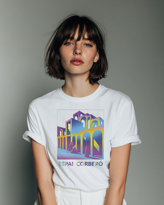 Camiseta Unisex "Espai Corberó" Heavy Cotton 180 g — Blanco | Edición TAV®