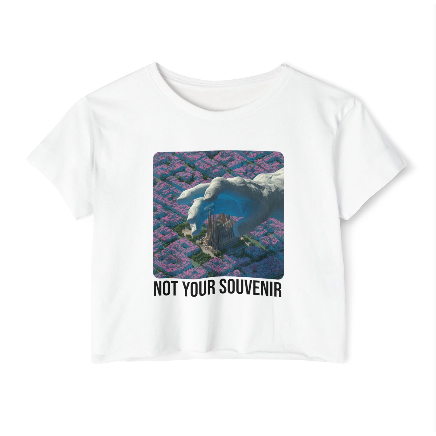 Crop Top estilo festival "Not Your Souvenir" Unisex Premium