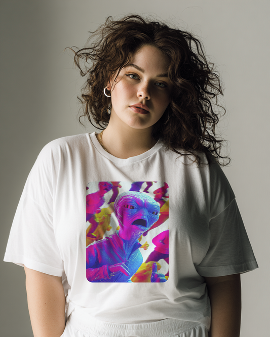 Camiseta Unisex "ALIENADE" Heavy Cotton 180 g — Blanco | Edición TAV®