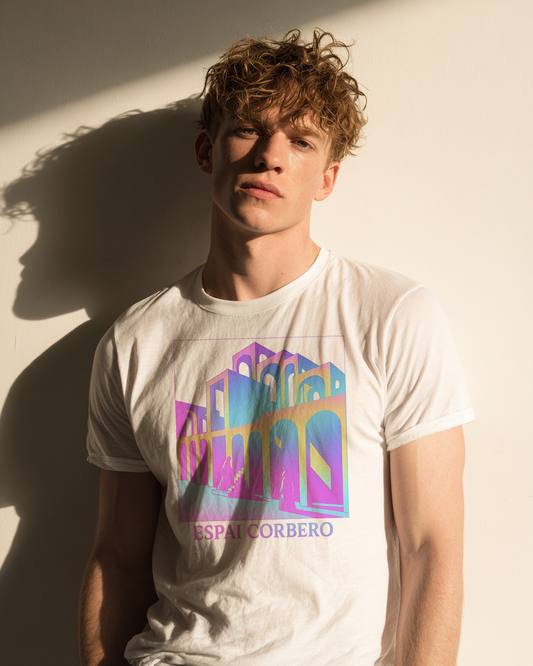 Camiseta de cuello redondo  "ESPAI CORBERO" unisex alta densidad