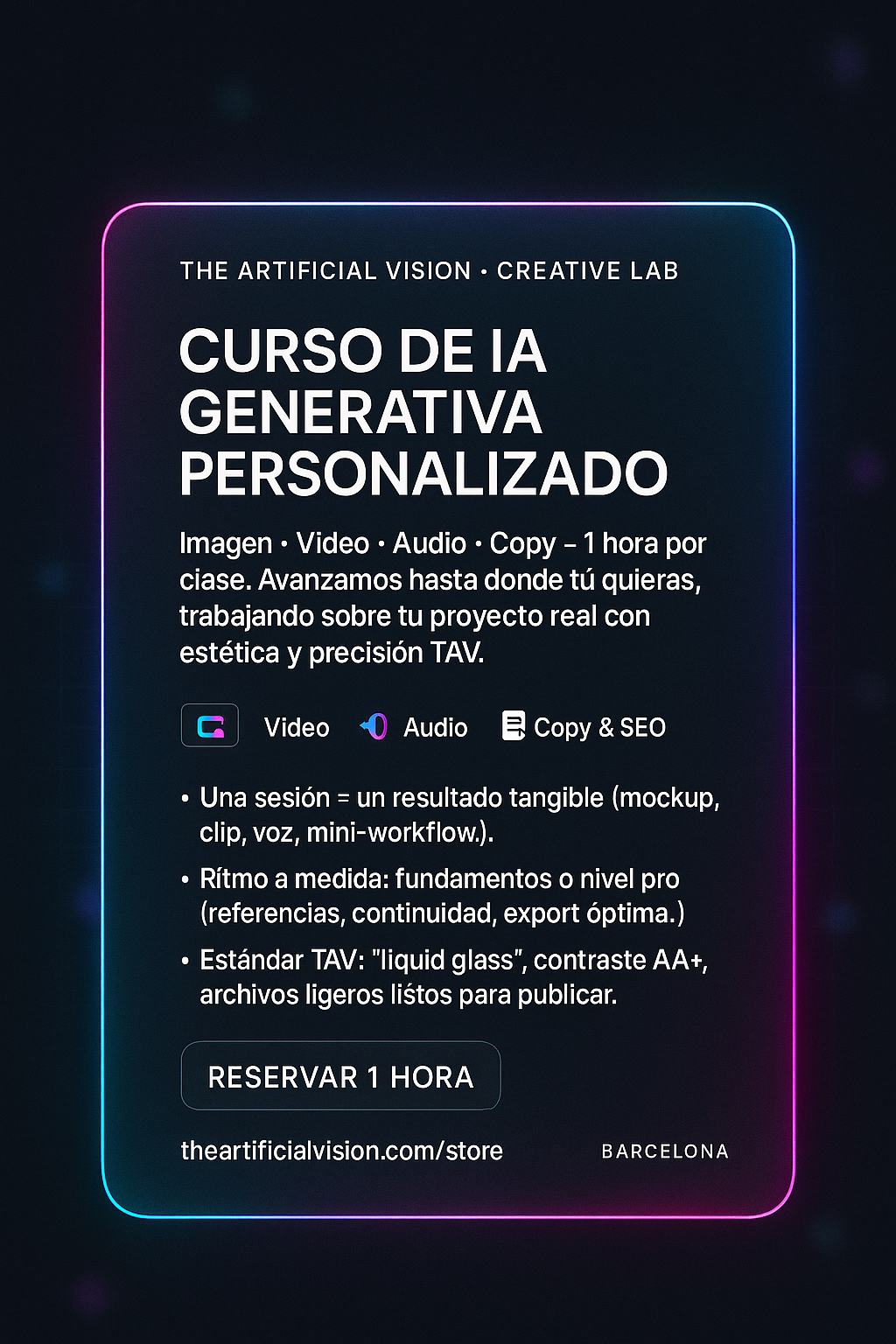 Curso de IA Generativa Personalizado (1h, ritmo a medida)