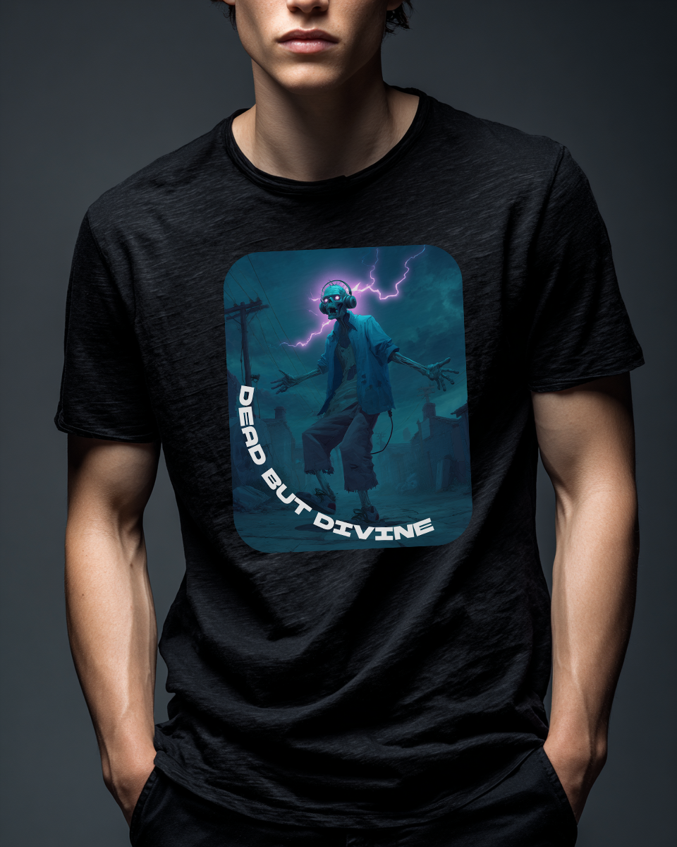 Camiseta Unisex "DEAD BUT DIVINE" Heavy Cotton 180 g — Negro | Edición TAV®