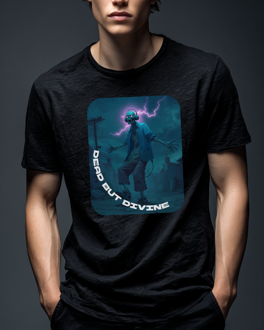 Camiseta Unisex "DEAD BUT DIVINE" Heavy Cotton 180 g — Negro | Edición TAV®