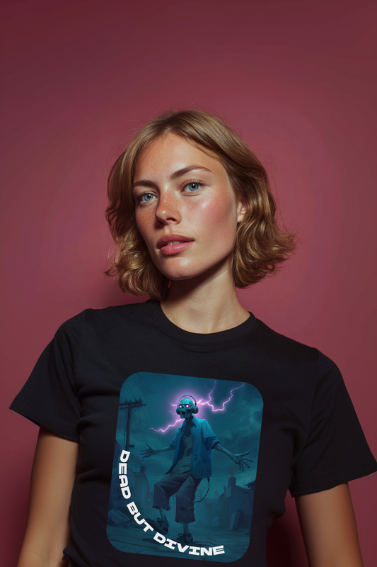 Camiseta Unisex "DEAD BUT DIVINE" Heavy Cotton 180 g — Negro | Edición TAV®