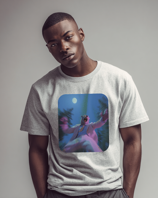 Camiseta Unisex "fool moon night" Heavy Cotton 180 g — Gris ceniza  | Edición TAV® 