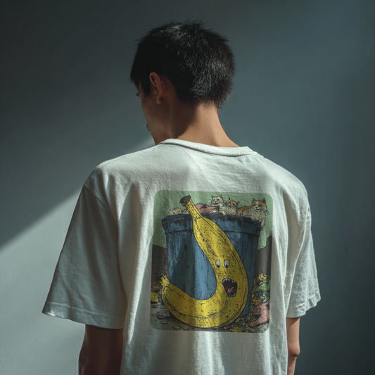 Camiseta de cuello redondo "banana" unisex alta densidad |