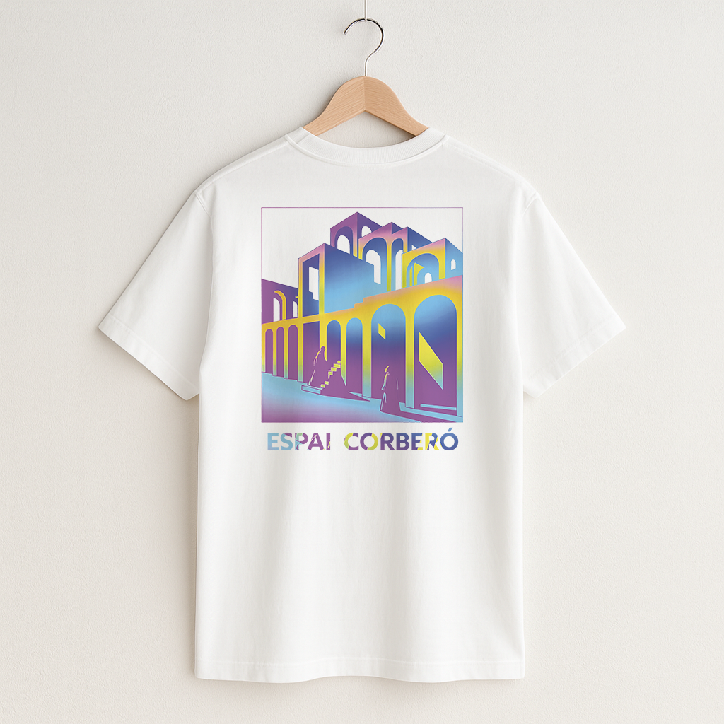 Camiseta Unisex "Espai Corberó" back-  Heavy Cotton 180 g — Blanco | Edición TAV®