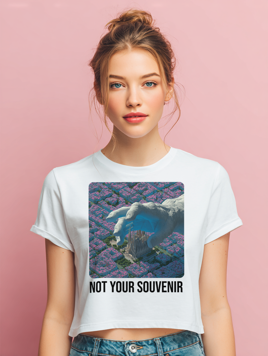 Crop Top estilo festival "Not Your Souvenir" Unisex Premium