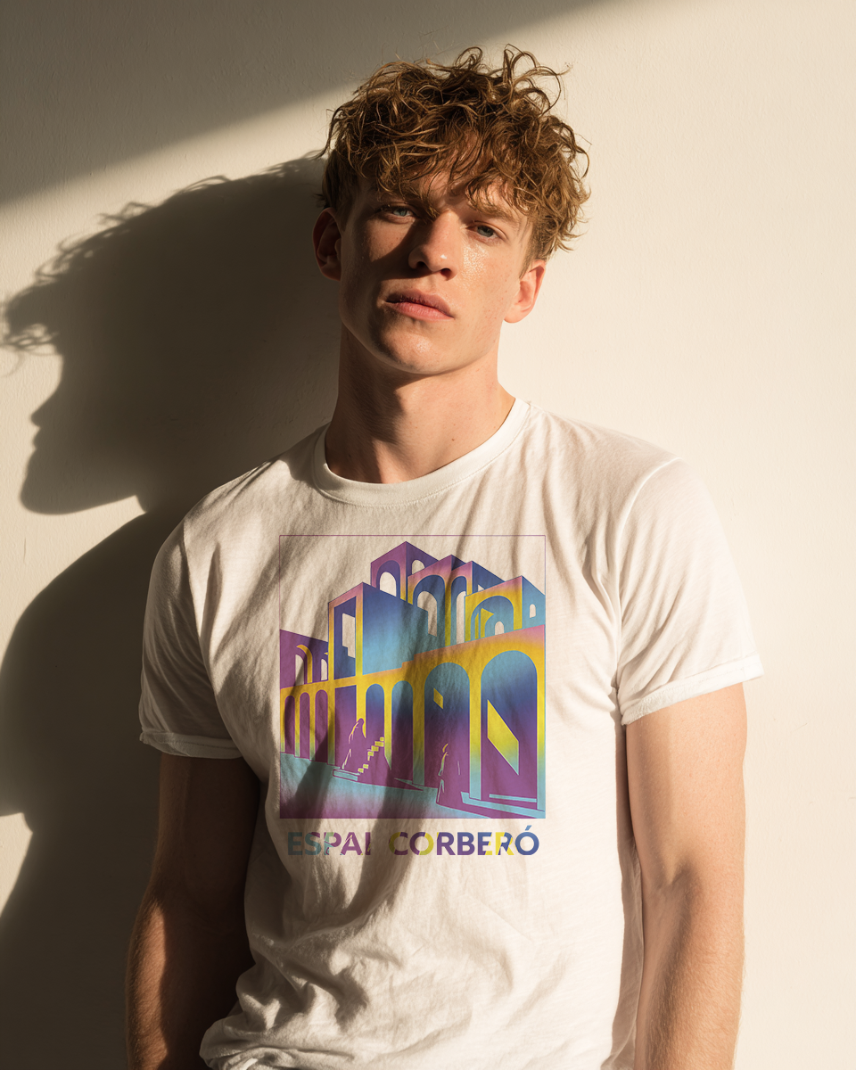 Camiseta Unisex "Espai Corberó" Heavy Cotton 180 g — Blanco | Edición TAV®