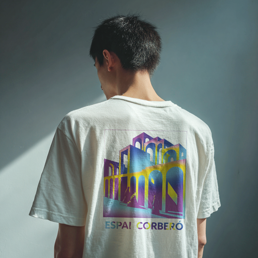 Camiseta Unisex "Espai Corberó" back-  Heavy Cotton 180 g — Blanco | Edición TAV®