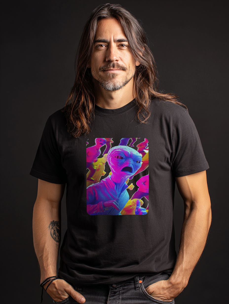 Camiseta Unisex "ALIENADE" Heavy Cotton 180 g — Negro | Edición TAV®