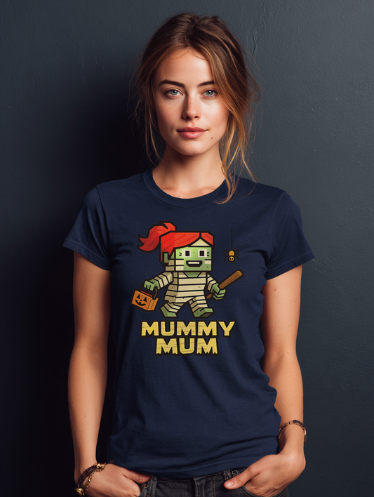 Camiseta Unisex "Mummy Mum" Heavy Cotton 180 g — Azul marino | Edición TAV®