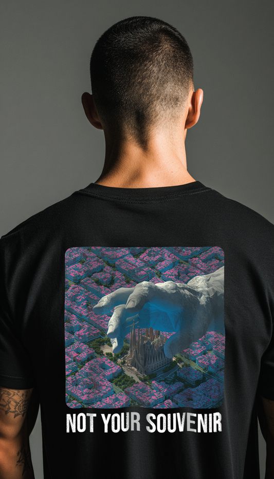 Camiseta Unisex "not your souvenir" Back -  Heavy Cotton 180 g — Negro  | Edición TAV®